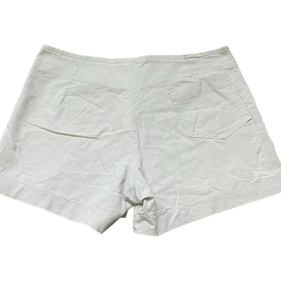 Vintage Beach Tie Beige Cotton Shorts (size S) Euro Summer - Picture 6 of 8
